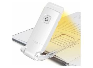 9078382032613 - Minkurow - 2 led Ansteck-Leseleuchten Leselampe für Bücher im Bett Augenfreundliches Licht usb wiederaufladbar 2 Helligkeitsstufen zum Schutz der