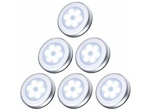 9078382034884 - Minkurow - 6 Pack) Bewegungssensor-Licht Schranklicht LED-Sensor-Lichter batteriebetrieben (nicht im Lieferumfang enthalten) für Treppen