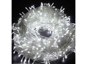 9078382035881 - Minkurow - 100m 600 led Kaltweiß Lichterkette Elektrische Weihnachtslichterkette Außen und Innen Weihnachtsbaum Lichterkette Dekoration Ideal für