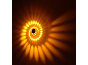 9078382036048 - Innenwandleuchte Led Moderner Effekt 3W Warmes Gelb Aluminium Dekorative Wandleuchte für Kinderzimmer Korridor Hotel Restaurant Küche Esszimmer 2er