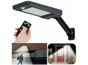 9078382053342 - 60 led 7 w Solarbetriebenes IP65 Wasserdichtes Außenlicht Schwarz mit verstellbarer Halterung und Fernbedienung 3 Modi 180 ° 9078382053342 - 60 led 7 w Solarbetriebenes IP65 Wasserdichtes Außenlicht Schwarz mit verstellbarer Halterung und Fernbedienung 3 Modi 180 °