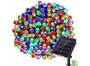 9078382055438 - Solar Lichterkette Outdoor - 20m 200 led Wasserdichte Solar Weihnachtslichterkette 8 Beleuchtungsmodi Dekorative Lichter für Garten Terrasse Zaun