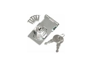 9078382058132 - Minkurow - Set mit 4 Stück verchromtem Hasp-Schloss Keyed Hasp Lock Locking Hasp Door Bolt Latch Buckle für Schließfächer Schubladen Schränke