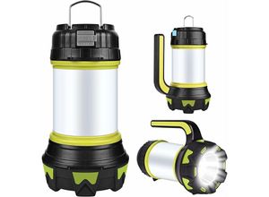 9078382059528 - Wiederaufladbare LED-Laterne USB-wiederaufladbare LED-Camping-Laterne 360°-Beleuchtung 4 Modi IP65 wasserdicht tragbar zum Aufhängen für