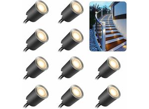 9078382059559 - 10 Stück LED-Einbaustrahler für den Außenbereich IP67 wasserdicht ø 32 mm Einbaustrahler für den Außenbereich für Holz Terrasse Pool Garten 9078382059559 - 10 Stück LED-Einbaustrahler für den Außenbereich IP67 wasserdicht ø 32 mm Einbaustrahler für den Außenbereich für Holz Terrasse Pool Garten