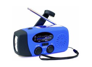 9078382059610 - Solar-Notfallradio batteriebetriebenes Kurbelradio mit LED-Taschenlampe AM FM WB-Wetterradio mit 1000-mAh-Akku zum Notladen von Smartphones