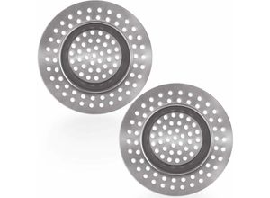 9078382072138 - Rhafayre - Abflusssieb Edelstahl - Hochwertiges Waschbecken Sieb - Flexibles Haarsieb Dusche - Spülbecken Sieb oder Duschsieb - Premium Sink Strainer