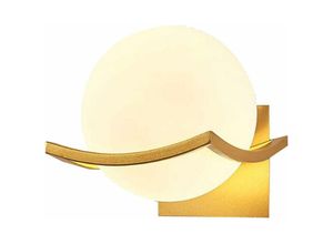 9078382098770 - Minkurow - Runde Glaswandleuchte Schlafzimmer Nachtwandleuchte Led Moderne Minimalistische Wandleuchte Goldboden Verwendet Im Wohnzimmer Schlafzimmer