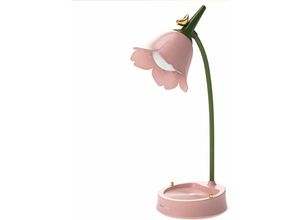 9078382099111 - Flower Led Ladetisch Kleine Schreibtischlampen zum Lesen Studieren und Büro Helligkeit einstellbar - Minkurow