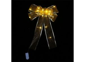 9078382100152 - Minkurow - Party Ornamente Weihnachtsbaum Dekoration Home Led Lichter Bowknot String Light Weihnachten Bowknot Ribbon Lights Ribbon Bows