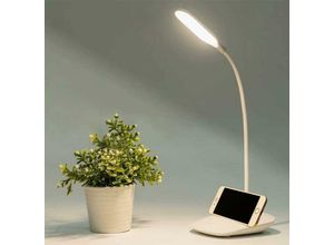 9078382100237 - Dimmbare Led-Tischlampe Wiederaufladbare Augenschutz-Leselampe Schreibtischlampe Led-Touch-Buchlampe 3 Helligkeitsstufen mit 360°-Drehung - Minkurow