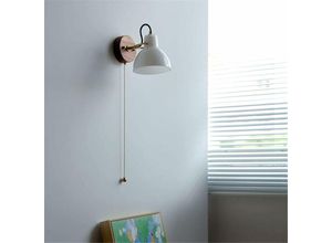 9078382100510 - Nordic Pull Chain Switch Wandleuchte Nussbaum + Glasschirm modernes verstellbares Licht Wohnzimmer Dekor Lampe Schlafzimmer Nachttisch Wandleuchte