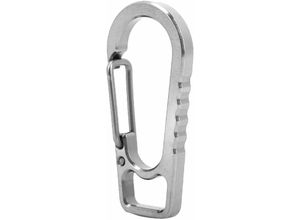 9078382106291 - Schlüssel Organizer Titan Schlüsselring Karabiner Bergsteigen Klettern Sicherheit Legierung Kette Haken Schnalle (Stahlfarbe) - Minkurow