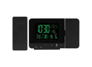 9078382108059 - Projektionswecker Digitale Projektoruhr mit Innen- Außenthermometer Hygrometer USB-Ladegerät und Wechselstrom- und Batteriebetrieb Doppelwecker für