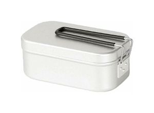 9078382123328 - Minkurow - Aluminium Lunchbox mit Deckel 800 ml Lebensmittelbehälter Indoor Outdoor Camping Picknick Lunchbox (Silber)