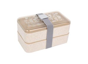 9078382123373 - Bento-Box 12 l BPA-frei mit wiederverwendbarem Besteck japanische Lunchbox für Mikrowelle Gefrierschrank spülmaschinenfest Bento-Box für