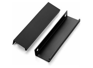 9078382171817 - Küchenschrankgriff 6 Stück unsichtbarer Griff Aluminiumlegierung Schrankgriff 128 mm Mittenabstand schwarz - Rhafayre