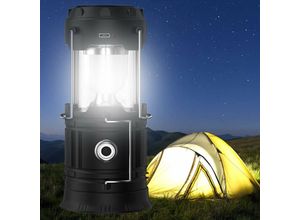 9078382190504 - Tragbare LED-Campinglaterne – ultrahelle über usb wiederaufladbare solarbetriebene Laterne für Camping Wandern Schuppen bei Stromausfällen