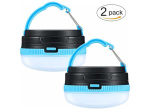 9078382190511 - Campinglaternen 2 LED-wasserdichte Campingleuchten batteriebetriebene Zeltleuchten 3 Modi für Stromausfälle Notfall Camping Angeln Wandern