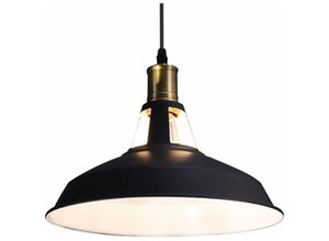 9078382202009 - Vintage-Industrie-Anhänger-Kronleuchter E27-Lampe Retro-Deckenleuchten Schirm für Küche Esszimmer Wohnzimmer Schlafzimmer Restaurant Schwarz