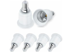 9078382225152 - Minkurow - E14-auf-E27-Sockel-Adapter E14-auf-E27-Sockel-Konverter für Halogen-Glühlampen LED-Glühbirnen-Adapter Sockel 6 Stück