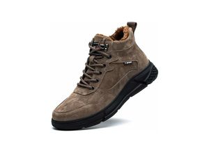 9078382238176 - Winter Sicherheitsschuhe Damen Herren Arbeitsschuhe rutschfest Wasserdicht Gefüttert Warm Sicherheitsstiefel Braun eu 45 - Minkurow