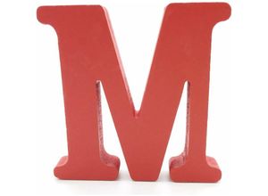 9078382259263 - Minkurow - Holzbuchstaben (m) rot 1 Stück 10 cm a-z diy englisches Alphabet Basteln Ornamente für Zuhause Hochzeit Geburtstag Party