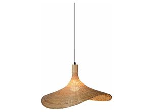 9078382283107 - Lycxames - Rattan-Pendelleuchte Korb-Hängeleuchte Bambus-Kronleuchter Pendelleuchte für Bar Café Wohnzimmer Teestube (Ø40 cm warmes Licht)