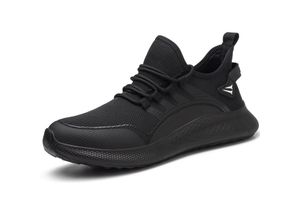 9078382308831 - Herren-Leicht Sicherheitsschuhe Damen-Atmungsaktiv Sicherheitssneaker Stahlkappe Schutz Stahl Anti-Rutsch-Baustellenschuh Schwarz 36EU - Rhafayre