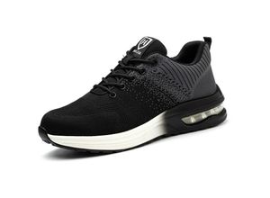 9078382309432 - Sicherheitsschuhe leichter Sicherheits-Sneaker für Herren Bequeme Rutschfeste Atmungsaktive Arbeitsschuhe Grau Taille 37 - Rhafayre