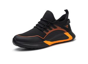 9078382313682 - Lycxames - Sicherheitsschuhe leicht und bequem ultra atmungsaktives Nylon pannensicher Infinergy-Einsatz mit Aluminium-Zehenkappen (Orange 36)