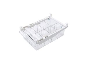 9078382314221 - Lycxames - Kühlschrank-Schubladen-Organizer mit 8 Gittern Kühlschrank-Organizer erweiterbar mit Griff Regalhalter Aufbewahrungsbox transparenter