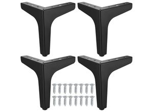 9078382351462 - LYCXAMES 4 Stück dreieckige Ersatz-Möbelbeine Tischbeine aus Metall für Möbel Schränke Sofas Couchtisch Bett (13 cm)