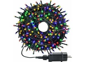 9078382375949 - Lycxames - Lichterkette für den Außenbereich 30 m 300 LEDs mehrfarbige wasserdichte Lichterkette 8 Modi + Timer + Speicher für Garten Hof