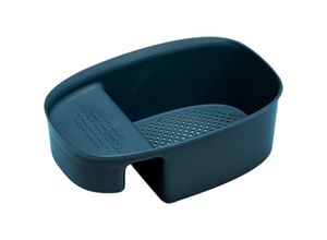 9088340733957 - Küchenablaufkörbe hängender Spülkorb Abflusstür hängendes Aufbewahrungsregal Schwammhalter Spülbecken-Abflusskorb (blau)