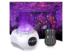 9088340736903 - Sternenhimmelprojektor mit LED-Nebel 3-in-1 musikalisches und leuchtendes Kinder-Nachtlicht mit integriertem Bluetooth-Lautsprecher und