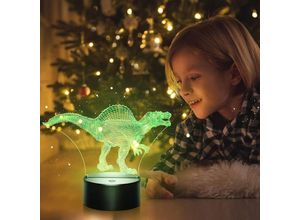 9088340737009 - Memkey - Nachtlicht für Kinder 3D Tyrannosaurus Nachtlicht 16 Farben