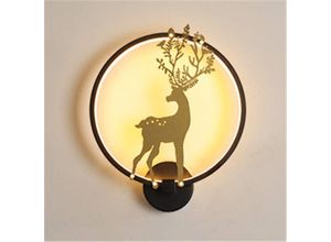 9088340737580 - Nordic Elk Wandlampe Nachttischlampe im Schlafzimmer moderne minimalistische kreative Treppe Balkon Dekoration LED-Ganglampe für Wohnzimmer