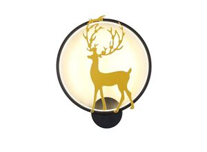 9088340737597 - Memkey - Nordische Elch-Wandlampe Nachttischlampe im Schlafzimmer modern minimalistisch kreativ Treppenhaus Balkon Dekoration LED-Ganglampe