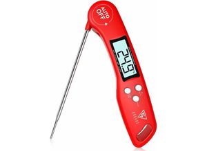 9093563068151 - Minkurow - Grillthermometer Fleischthermometer Küchenthermometer Bratenthermometer Kochthermometer mit 3s Sofortanzeige LCD-Display und langer Sonde