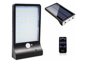 9093563147245 - Lycxames - Solarleuchte für den Außenbereich 48 LEDs Bewegungsmelder dimmbar mit kabelloser Fernbedienung wasserdichte Solarlampe für Tür Flur