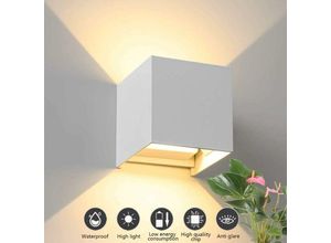 9093563147252 - Lycxames - LED-Wandleuchte für Innen- und Außenbereich 12 w moderne Aluminium-Leuchten mit verstellbarem Abstrahlwinkel Design-Wandleuchte