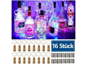 9093563151396 - Lycxames - 16 Stück 2 m 20 LED-Flaschen-Lichterkette Lichterkette wasserdichte Flaschen-Lichterkette für Halloween Weihnachten Party Hochzeit