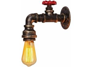 9093563152072 - LYCXAMES – Wasserrohr-Wandleuchte Coquimbo Vintage-Industrie-Wandleuchte Rohrrohr-Wasserhahn Eisen-Finish Wandleuchte für Bar Wohnzimmer und