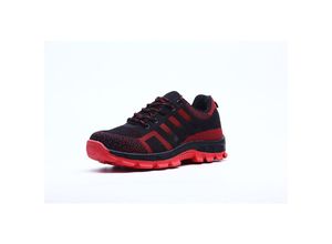 9093563798010 - Lycxames - Tooling Safety Shoes Sicherheits-Sneaker für Herren Freizeit-Arbeitsschuhe stoß- und durchstichfest Rot 45
