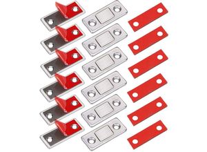 9093563829196 - Magnetischer Türmagnet 6 Stück ultradünne Edelstahl-Magnetverschlüsse für Schiebetüren von Schränken Küchen Kleiderschränken Schubladen und