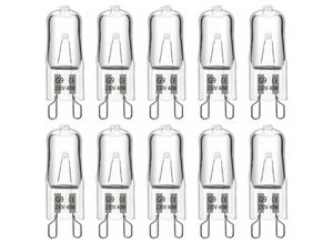 9098922802179 - CCYKXA G9-Halogenlampe 40 W 230 V 10 Stück 13 x 42 mm 480 lm 2900 K warmweiß dimmbar G9-Kapselbirnen für Kronleuchter Landschaftslampen