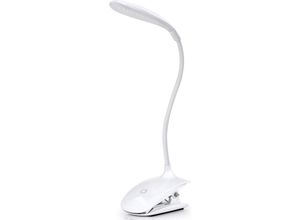 9098922878709 - CCYKXA LED-Buchleseleuchte – wiederaufladbare Clip-Schreibtischlampe mit USB-Kabel 3 Helligkeitsstufen zur Auswahl – Weiß 9098922878709 - CCYKXA LED-Buchleseleuchte – wiederaufladbare Clip-Schreibtischlampe mit USB-Kabel 3 Helligkeitsstufen zur Auswahl – Weiß