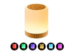 9098922878808 - Ccykxa - Dimmbare Touch-Tisch-Nachttischlampe mit 256 Farben RGB-Farbwechsel warmes LED-Nachtlicht für Kinder 2200 mAh USB-wiederaufladbare