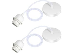 9098922906105 - 2er-Set E27-Pendelleuchte mit Schraubring 100 cm verstellbares Kabel E27-Pendellampenfassung kompatibel mit Lampenschirm für Deckenbeleuchtung